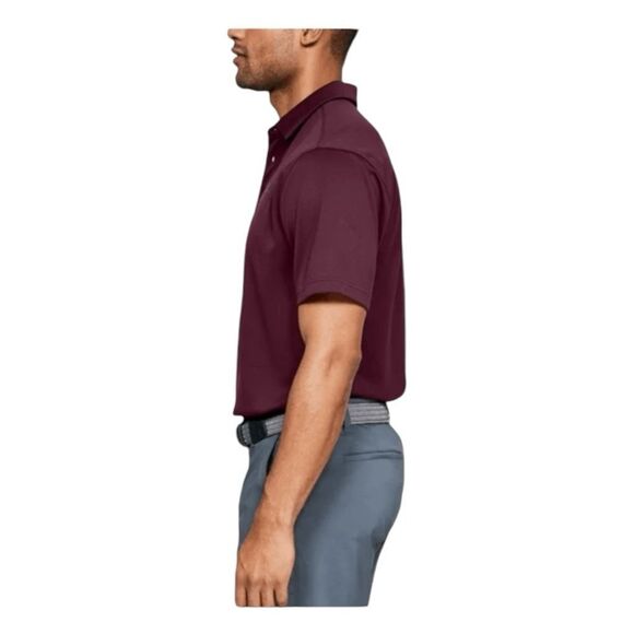 Under Armour The Performance Golf Tech Polo Shirt Maroon Knit Short Sleeve 3X - Picture 4 of 12